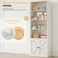 thumbnail image 5 of Furmax 1 Piece 4-Shelf Farmhouse Bookcases 4-Tier Bookshelf with Adjustable Shelves&Doors,Storage Cabinet for Home Living room,Kitchen,Office,White, 5 of 7