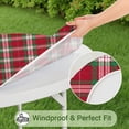 thumbnail image 5 of Red and Green Christmas Plaid Pattern Round Fitted Tablecloth with Elastic Edge,Dining Table Cover Waterproof,Outdoor Round Tablecloth for Camping,Dining,Indoor and Outdoor, 5 of 7