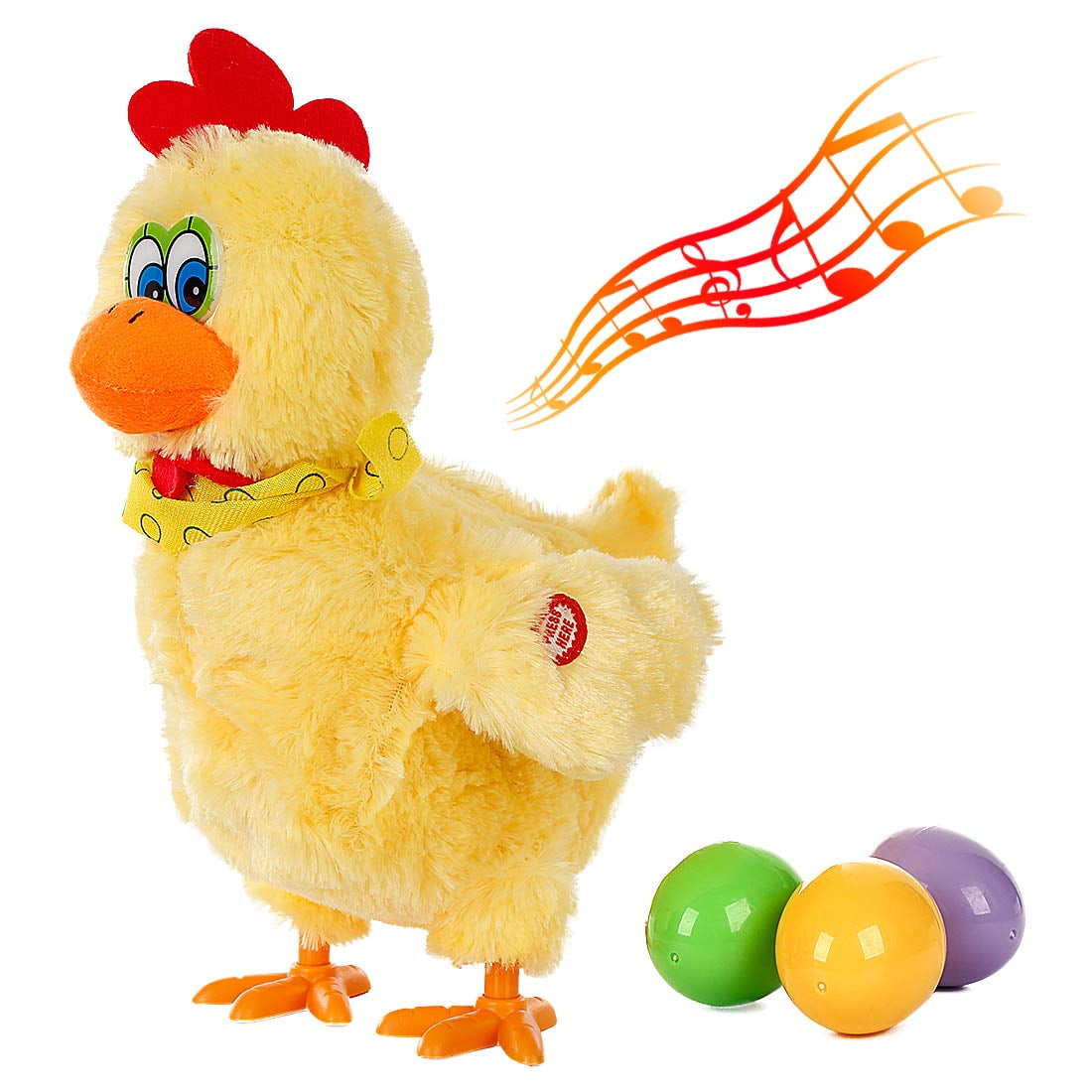 Chicken Laying Egg Electric Plush Crazy Chicken Crazy with Sound Music, Chicken Animal Toy Doll
