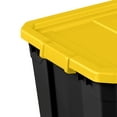 Sterilite 27 Gallon Stacker Tote Plastic, Yellow Lily