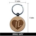 thumbnail image 2 of IL Illinois State in Heart Round Keychain Charm Tag - Engraved Wood, 2 of 6