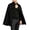 Black, variant on Ecqkame Men's Lapel Short Cape Coat Front Tie Loose Retro Cloak Casual Daily Party Street Solid Color Outerwear Gray Free Size