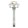 thumbnail image 3 of Clara Pucci 14K White Gold 1.33ct Morganite Solitaire with Accents Ring, 3 of 8