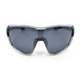 thumbnail image 2 of Xloop Oversized Mirror Lens Wrap Around Plastic Riding Sport Sunglasses Slate Silver - Black, 2 of 4