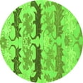thumbnail image 1 of Ahgly Company Indoor Round Abstract Green Modern Area Rugs, 5' Round, 1 of 4