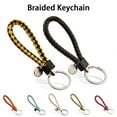 thumbnail image 2 of SagaSave Braided Leather Cord Metal Keychain for Car Keys House Keys Apartment Keys, 2 of 4
