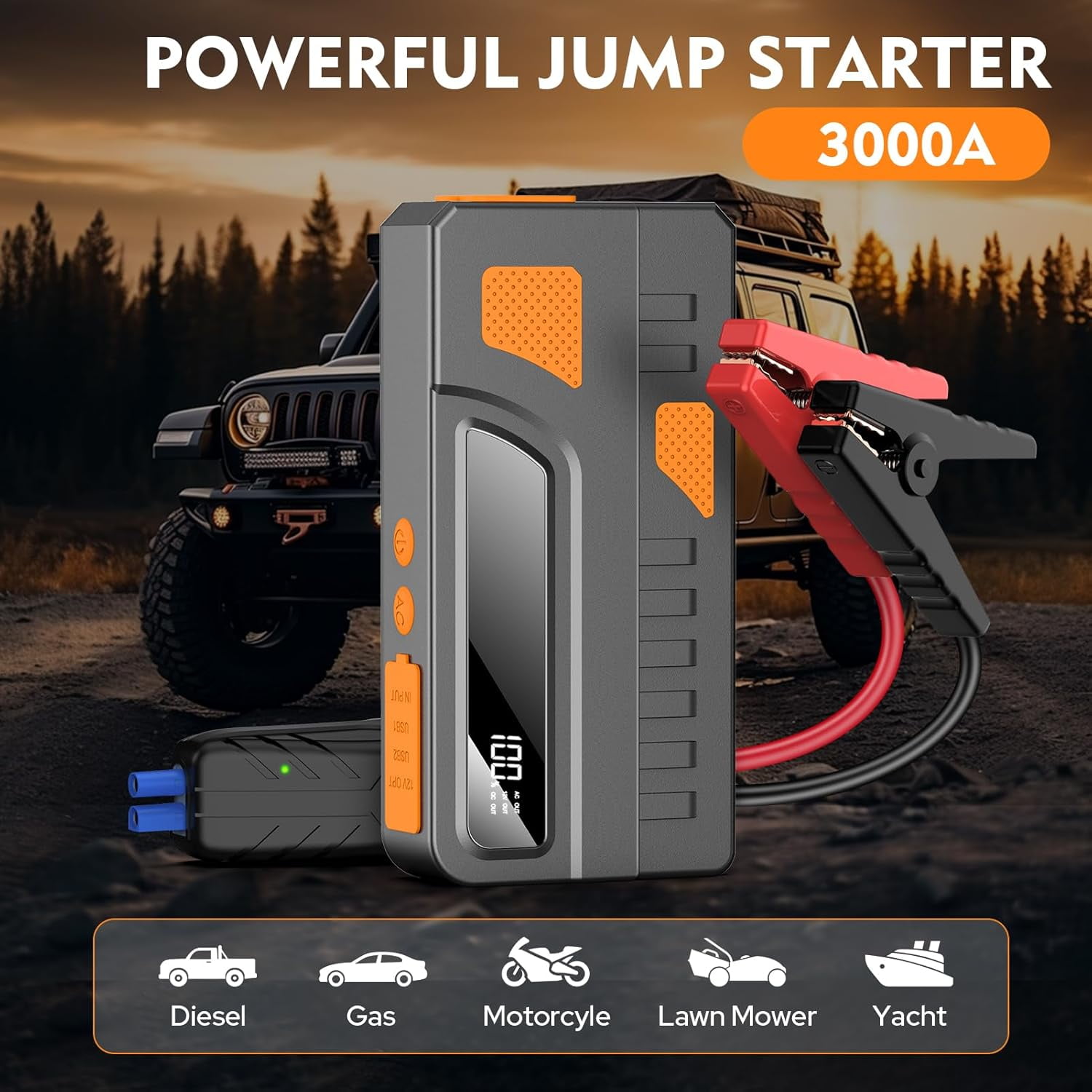 NEXPOW Jump Starter, 12V 4000A Jump Starter Battery Pack&nbsp;for All Gas or Up to 10L Diesel