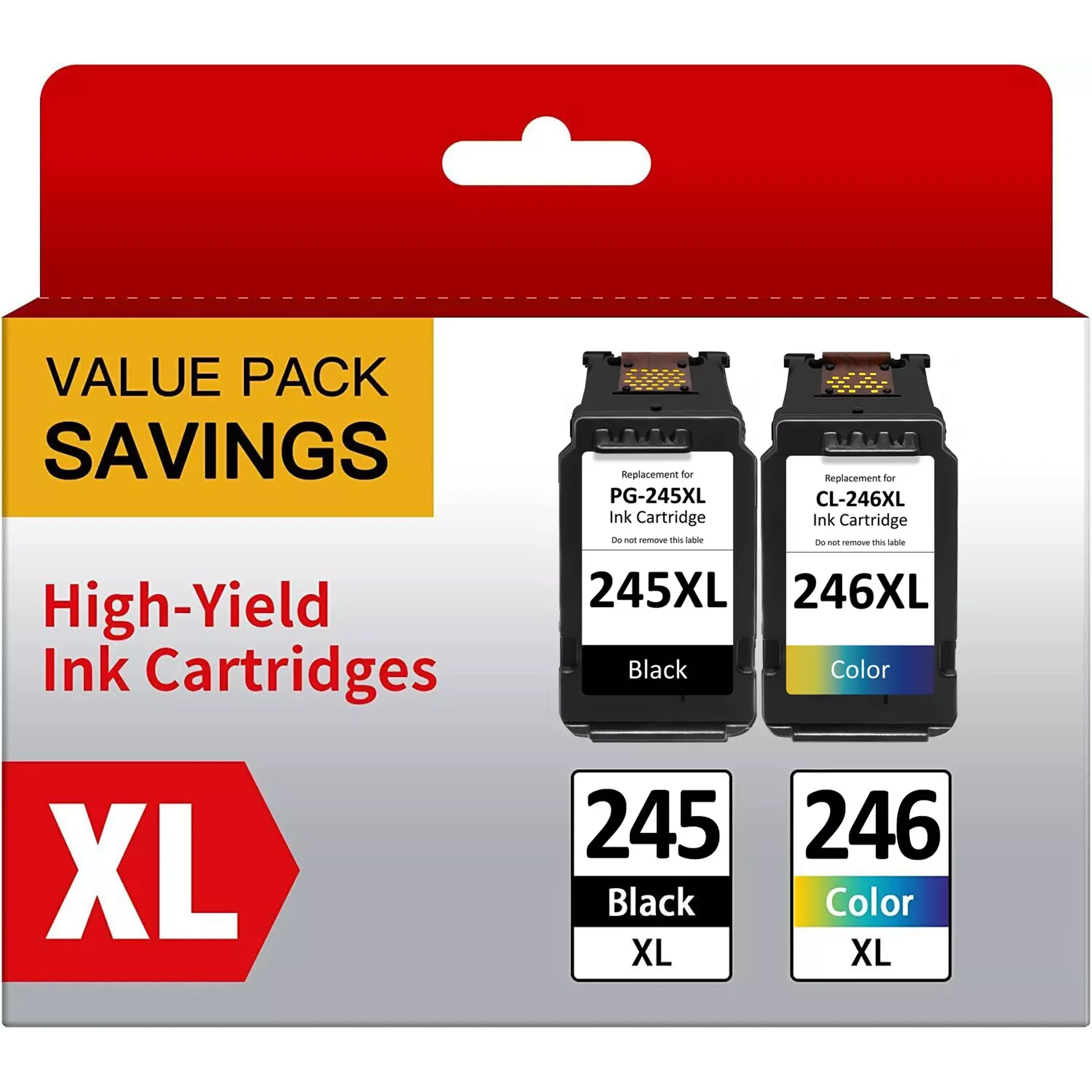 245XL 246XL Ink Cartridge Compatible for Canon Ink 245 and 246 for Canon 245XL Ink Cartridge for Printer Ink Canon 245 and 246 for Canon MX490 MG2522 (Combo Pack)