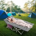 Slsy Folding Camping Cot with Thicker Mattress for Adults, 75"L x 28"W