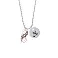 thumbnail image 2 of Delight Jewelry Silvertone Paw Prints Infinity Silvertone Script Initial Disc - H - Charm Necklace, 20"+3", 2 of 4