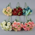 thumbnail image 5 of Artificial rose flower bouquet 10 small roses wedding decoration flowers, 5 of 10