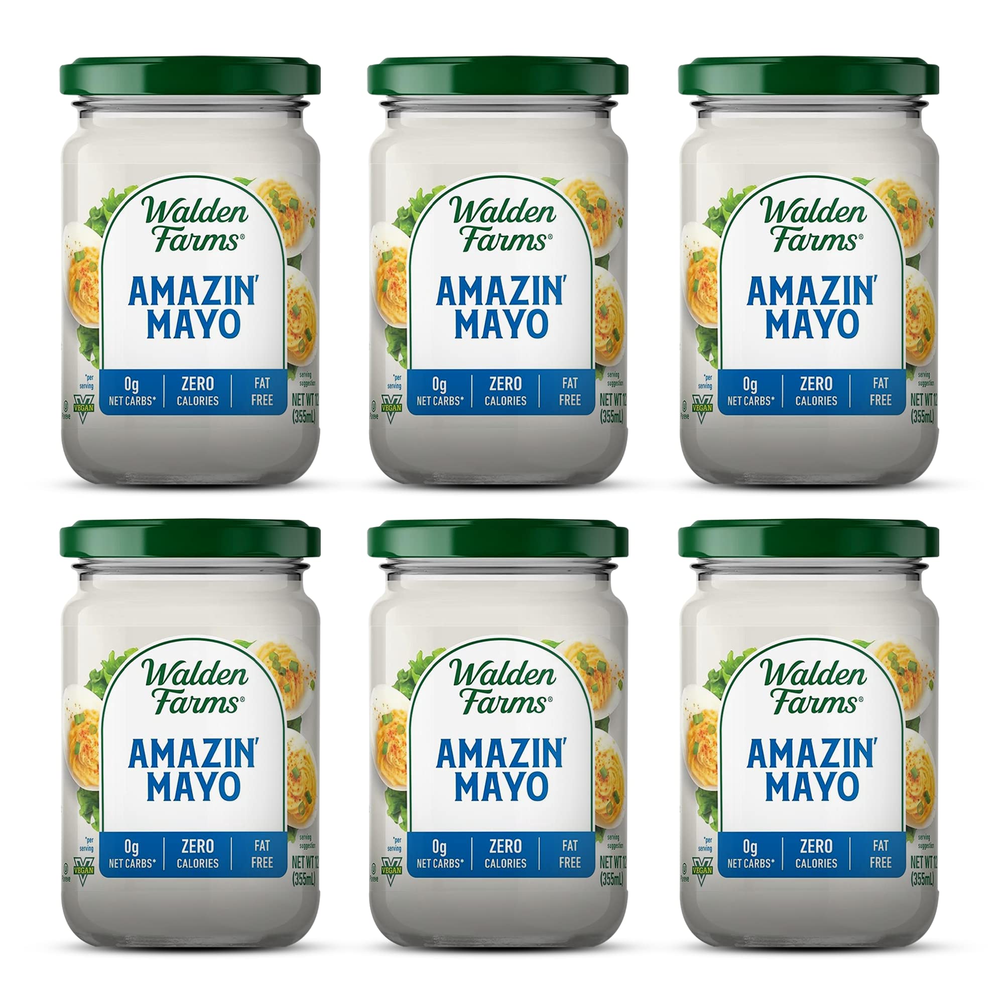 Walden Farms Amazin' Mayo Spread, 12 oz. Jar, Light and Tangy Fat Free