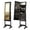 Black, variant on Demi Bonn 20 Warm Lights Jewelry Cabinet, Full-Size Mirror Stable Triangular Base, Rustic Brown Wooden Storage Cabinet