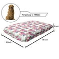 thumbnail image 2 of Flamingo Pet Bed, Rhythmic Hipster Print of Palm Trees and Pink Birds Couple on Plain Backdrop, Resistant Pad for Dogs and Cats Cushion with Removable Cover, 24" x 39", Pink Multicolor, by Ambesonne, 2 of 4