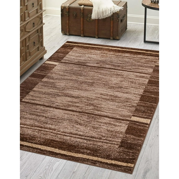 Unique Loom Autumn Collection Area Rug - Foilage (5' 1" x 8' Rectangle Brown/Beige)