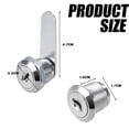 thumbnail image 5 of Cerradura de gabinete para seguridad de buzón, cerradura de leva de aleación de zinc con llave igual, fácil instalación, placa de bloqueo ajustable para caja de herramientas, superficie impermeable,, 5 of 5