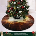 thumbnail image 6 of FMSHPON Fire Football Soccer Xmas Christmas Tree Skirt Stand Mat for Holiday Party Decoration Indoor Outdoor 48 inches, 6 of 6