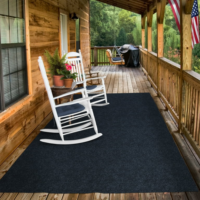 Indoor/Outdoor Carpet with Rubber Marine Backing - Blue 6' x 10' - Several Sizes Available - Carpet Flooring for Patio, Porch, Deck, Boat, Basement or Garage Indoor/Outdoor Carpet with Rubber Marine Backing - Blue 6' x 10' - Several Sizes Available - Carpet Flooring for Patio, Porch, Deck, Boat, Basement or Garage