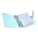 thumbnail image 2 of Carpeta de cuaderno A6 de PU con cierre magnético de bolsillo para tarjetas transparente, carpeta de presupuesto de efectivo de 6 anillas para organizador, 2 of 5