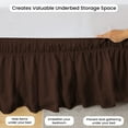 thumbnail image 3 of CCNY Wrap Around Style Bed Skirt California King Chocolate 11" Drop Length Microfiber Bed skirt, 3 of 6