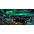 thumbnail image 2 of De La, Javier 24x14 White Modern Wood Framed Museum Art Print Titled - Chasing The Northern Lights, 2 of 4