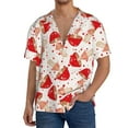 thumbnail image 3 of Daiia Cute Mushroom Men's Linen Shirts Short Sleeve Casual Shirts Button Down Shirt for Men Beach Summer Wedding Shirt-Medium, 3 of 7