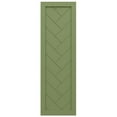 thumbnail image 5 of Ekena Millwork 12"W x 30"H True Fit PVC Single Panel Herringbone Modern Style Fixed Mount Shutters, Moss Green (Per Pair - Hardware Not Included), 5 of 8