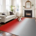 thumbnail image 3 of Area Rug 72×108in, Modern Red Grey Abstract Geometric Art Floor Carpet Living Room Rug, Ombre Minimalism Non-Slip Welcome Mat Indoor Rugs for Bedroom Dining Room, 3 of 9