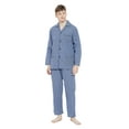 thumbnail image 5 of GLOBAL Mens Yarn Pajama Set 100% Cotton, Long Sleeve Button Down PJ Set for Men Plaid Men's Sleepwear, Sizes S-3XL, 5 of 5