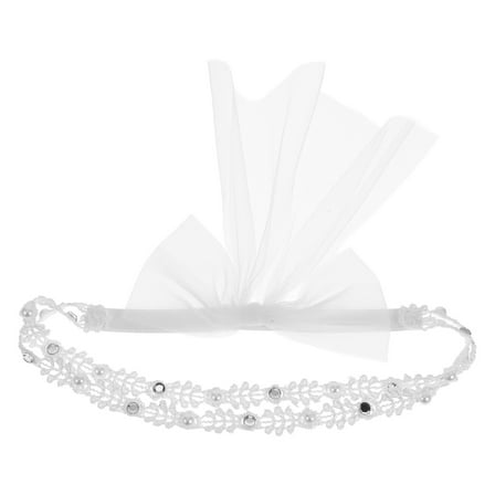 White Lace Headbands Solid Color Bowknot Hairband Hair Accessories for Kids Children