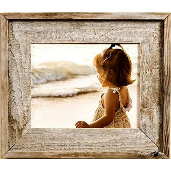 My Barnwood Frames - Lighthouse Reclaimed 8.5"x11" Barn Wood Picture Frame, Made in The USA (2 Inch Wide Frame)