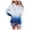White, variant on Fesfesfes Women Hooded Plus Size Tie-Dye Printed Gradient Pullover Long Sleeve Sweatshirt Top Under $10