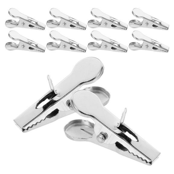 NICEXMAS 100Pcs Hanging Ornament Clips Iron Silver Mini Alligator Style for Floral Arrangements
