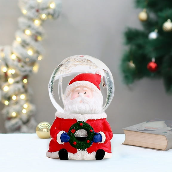 Holiday Decor Christmas Santa Claus Snow Globes 2025, Christmas Centerpiece Table Decorations, Lighted Christmas Decor Indoor Holiday Snow Globes