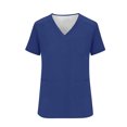 thumbnail image 4 of Scrubs For Women Set V Neck Multi Pocket Top & Elastic Waist Tapered Jogger Pants Wrinkle Resistant Lightweight Nurse Uniforms Women Set, 4 of 6