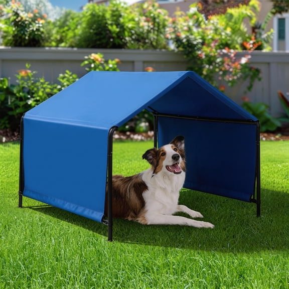 Ktaxon 4x4x3ft Blue Dog Shade Tent, Summer Portable Pet Shelter with UV Block for Small Animals & Livestock