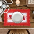 thumbnail image 4 of Mantel individual con decoración navideña, mantel individual de tela estampada, decoración del hogar, mantel individual occidental, tapete aislante para mesa, 4 of 5