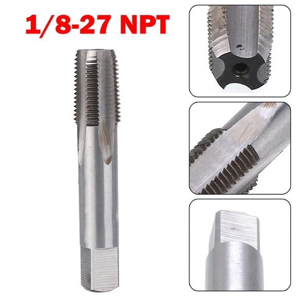 1/8-27 NPT Taper Pipe Tap for High Precision Thread Cutting