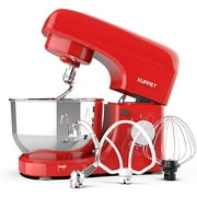 KUPPET Stand Mixer, 8-Speed Electric Mixer, Tilt-Head Food Mixer with Dough Hook, Wire Whip & Beater, 4.7QT Stainless Steel Bowl, Red