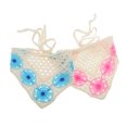 thumbnail image 3 of Ofertas Únicas 2 Pcs Bandana Triangular Girasoles Turbante de Punto Bufanda de Croché para Mujeres Beige, 3 of 5