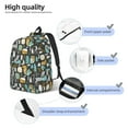 thumbnail image 3 of Easygdp Moose Squirrel owls tree Mochila de Lona Resistente para Laptop, Compatible con Laptops de 15 a 17 pulgadas, Ideal para Escuela, Trabajo y Viajes-Small, 3 of 5