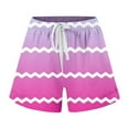thumbnail image 3 of Women's Casual Print Pocket Loose Lace Up High Waisted Sports Shorts Maternity Jean Shorts for Women Underwear Shorts for Women Womens Guard Short Sleeve Cute Jean Shorts for Women Women Shorts, 3 of 3