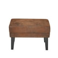 thumbnail image 2 of AmoDwell Ottoman Foot Rest for Sofa Chair Couch, Faux Leather Ottoman with Nailhead Trim and Cushion, 2 of 9