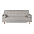 thumbnail image 2 of Sofá Cama Makora de Lino Gris Claro Modelo Sabella con respaldo reclinable, 2 of 8