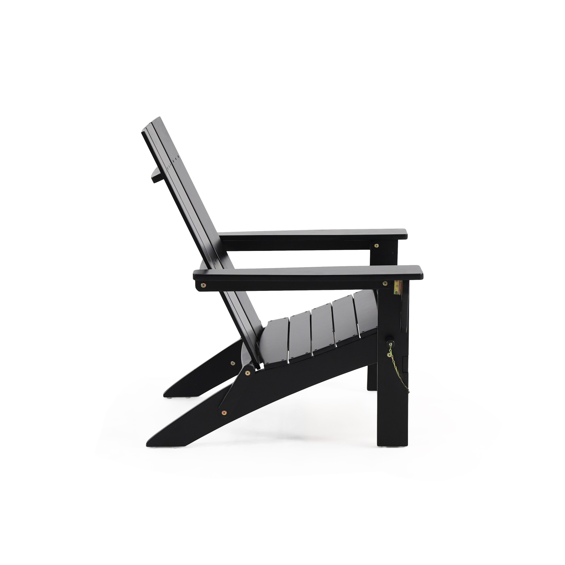 Zuma Folding Acacia Wood Adirondack Chair for Outdoor Patio Deck Poolside Relaxation with Rustic Design and Weather-Resistant Finish
