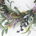 thumbnail image 2 of Wreath Simulation Flower Garland Decoration Elegant Hangable Pink Rose Spring Summer Semi-handmade Artificial Plant, 2 of 8