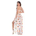 thumbnail image 3 of FORMRS Womens Long Sarong Beach Wrap Semi-Sheer Bikini Skirt Bathing Swimsuit Cover Up, Minimalist Geometric Pattern, 3 of 7