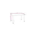 thumbnail image 4 of Regency Kee 60 x 24 in. Mobile Training Seminar Table- Neo Walnut Top, Black Legs, 4 of 7