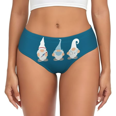 Womens Underwear - Nurse Doctor Gnomes No Show Seamless Underwear for Women  Kawaii Soft Stretch Women s Panties  Hipster Ladies Panties Bikini Underwear Briefs