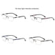 thumbnail image 2 of Guardurnaity Gafas de medio marco de metal unisex Lentes de plástico Gafas miopes de cara grande para computadora de negocios Daily Black Type2 NO2, 2 of 6